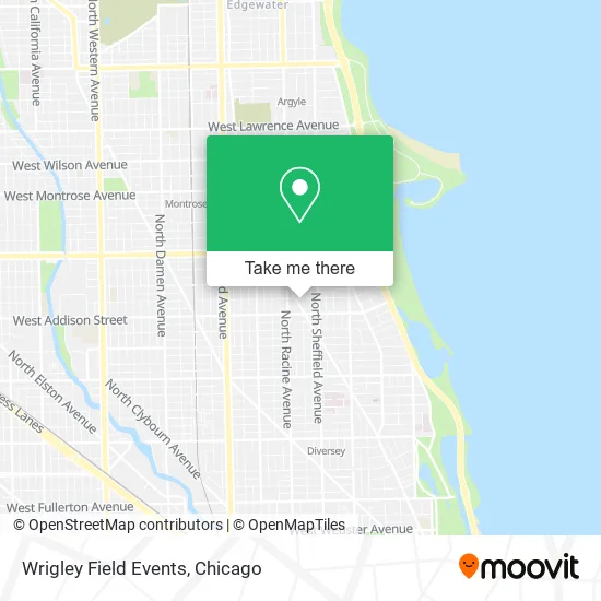 Wrigley Field Events map