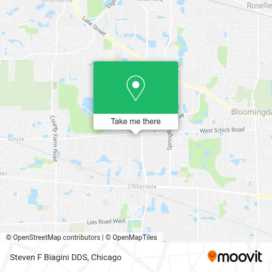 Steven F Biagini DDS map