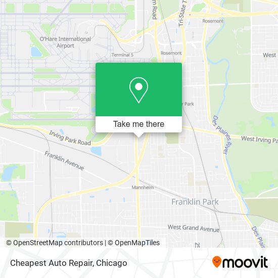 Cheapest Auto Repair map