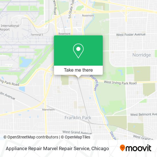 Appliance Repair Marvel Repair Service map