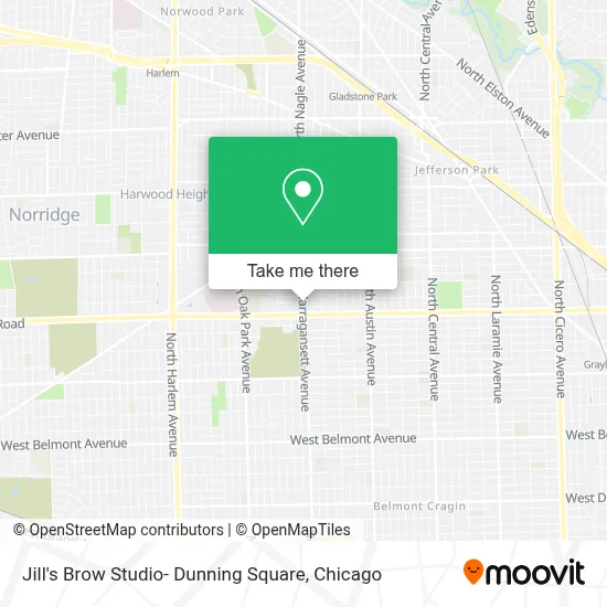 Jill's Brow Studio- Dunning Square map