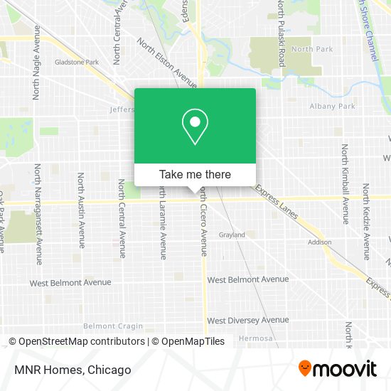 ¿Cómo llegar a MNR Homes en Chicago en Autobús, Chicago 'L' o Tren?