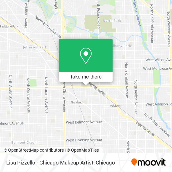 Mapa de Lisa Pizzello - Chicago Makeup Artist