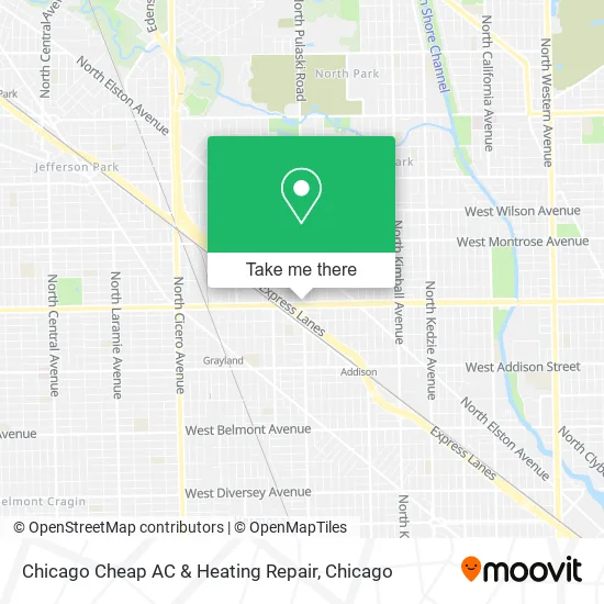 Mapa de Chicago Cheap AC & Heating Repair