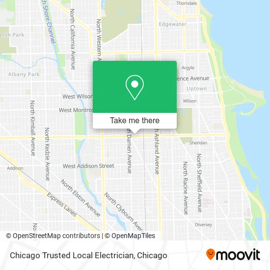 Chicago Trusted Local Electrician map