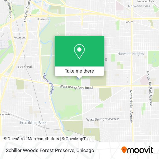 Schiller Woods Forest Preserve map