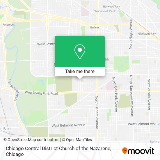 Mapa de Chicago Central District Church of the Nazarene