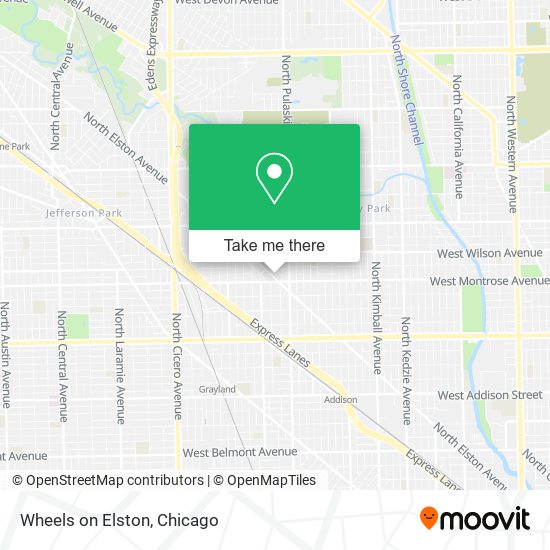 Wheels on Elston map