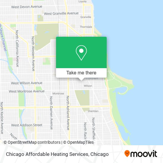 Chicago Affordable Heating Services map