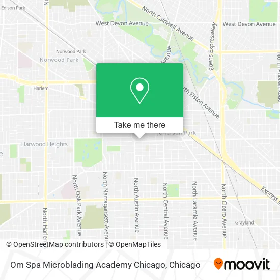 Om Spa Microblading Academy Chicago map