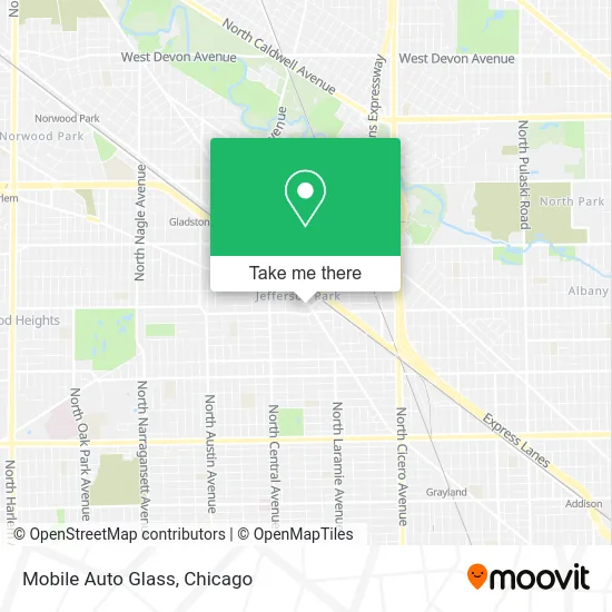 Mobile Auto Glass map