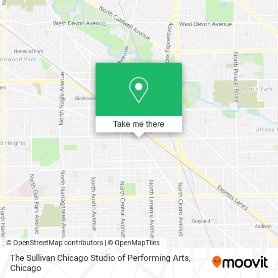 The Sullivan Chicago Studio of Performing Arts map