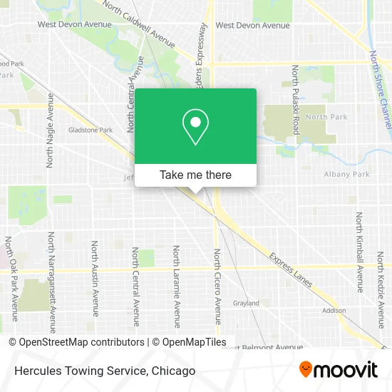 Hercules Towing Service map