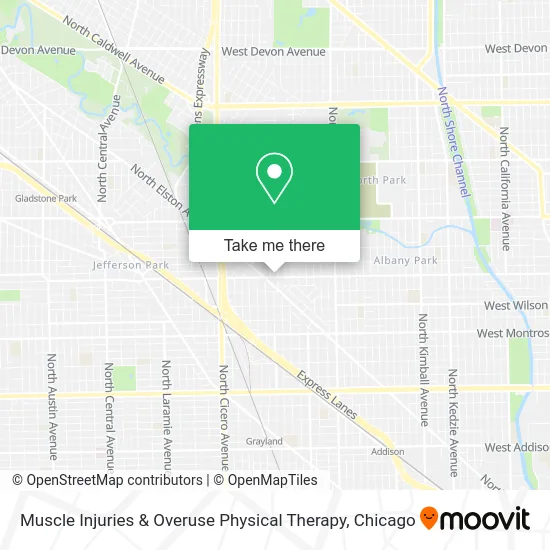 Muscle Injuries & Overuse Physical Therapy map