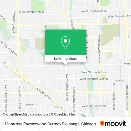 Montrose Ravenswood Currncy Exchange map