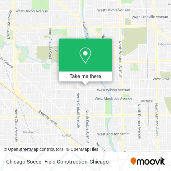 Chicago Soccer Field Construction map