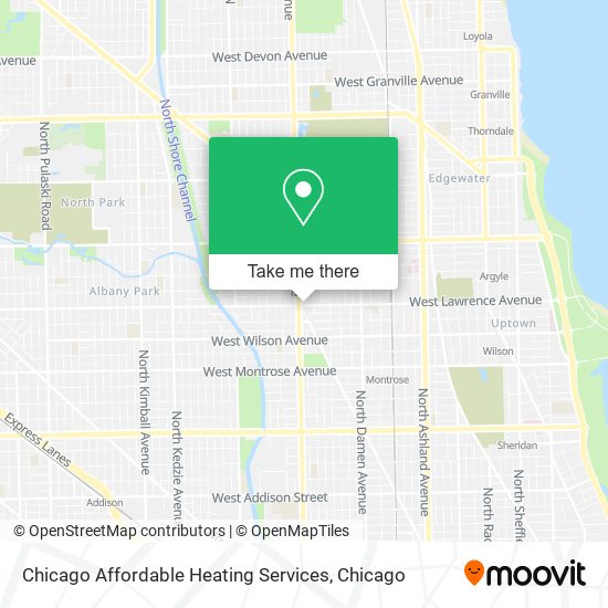 Chicago Affordable Heating Services map