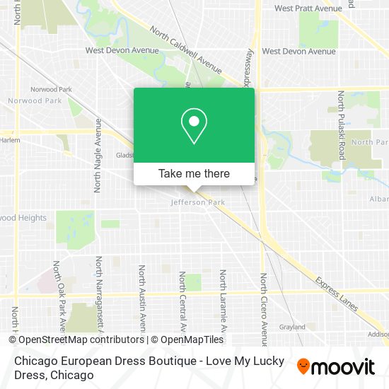 Mapa de Chicago European Dress Boutique - Love My Lucky Dress