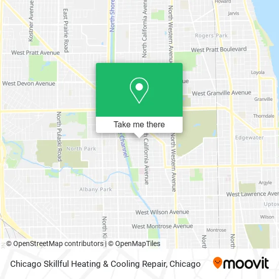 Chicago Skillful Heating & Cooling Repair map