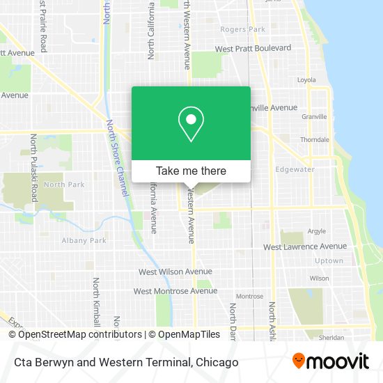 Cta Berwyn and Western Terminal map