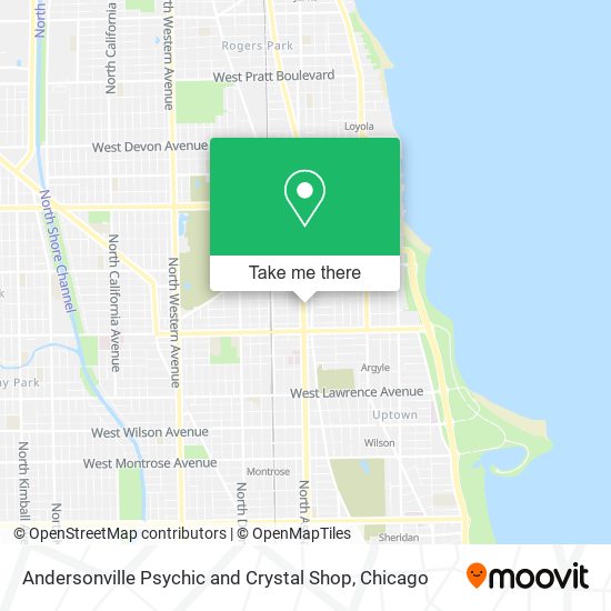 Andersonville Psychic and Crystal Shop map