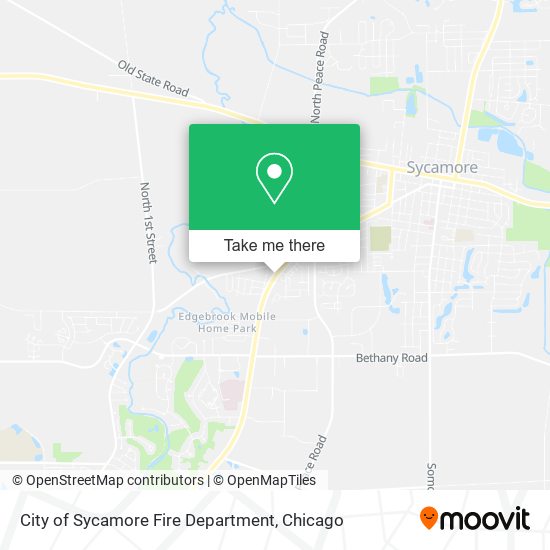 City of Sycamore Fire Department map
