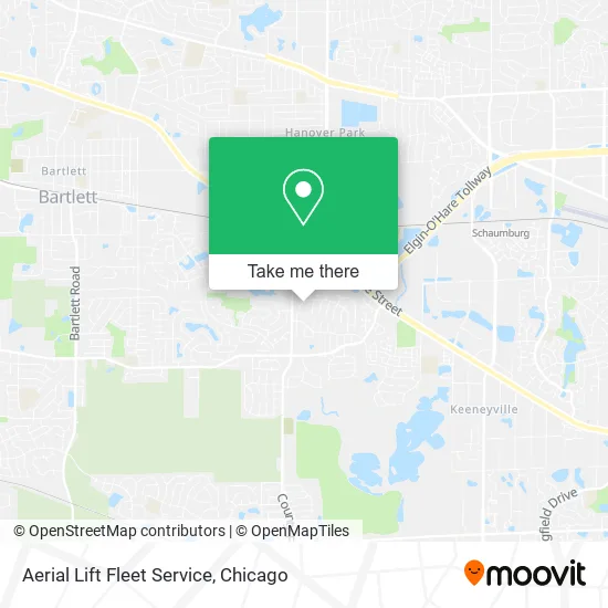 Aerial Lift Fleet Service map