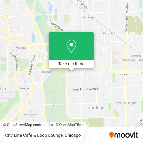 City Line Cafe & Loop Lounge map