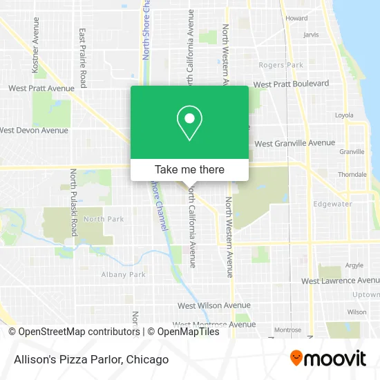 Allison's Pizza Parlor map