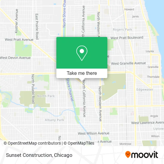Sunset Construction map