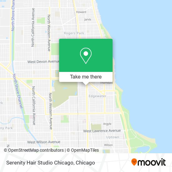 Mapa de Serenity Hair Studio Chicago