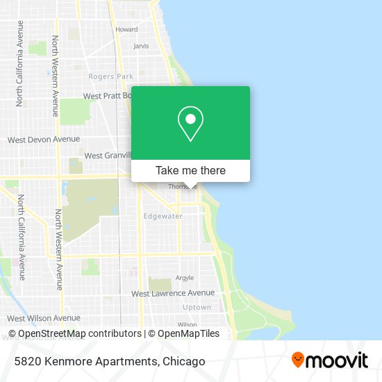 5820 Kenmore Apartments map
