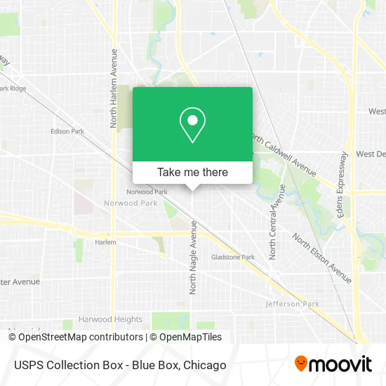 USPS Collection Box - Blue Box map