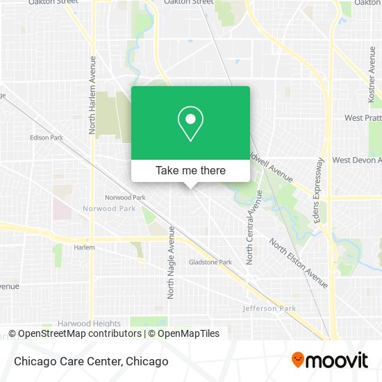 Chicago Care Center map
