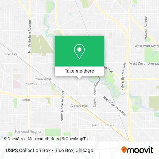 USPS Collection Box - Blue Box map