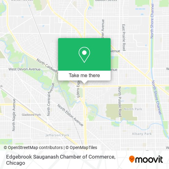 Edgebrook Sauganash Chamber of Commerce map