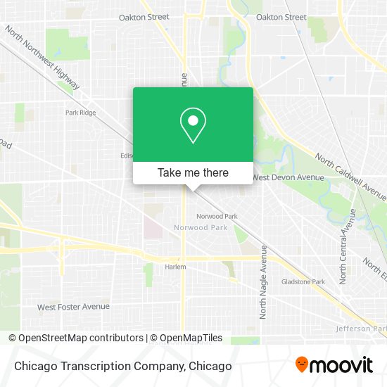 Chicago Transcription Company map