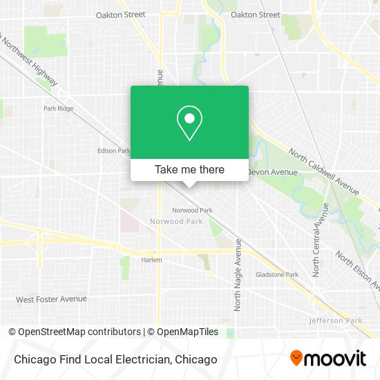 Chicago Find Local Electrician map