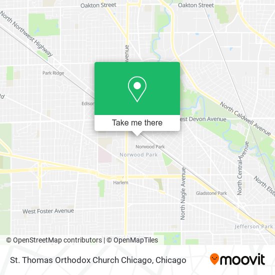 St. Thomas Orthodox Church Chicago map