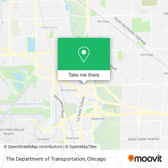 The Department of Transportation map