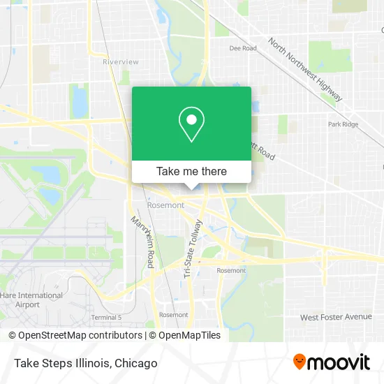 Take Steps Illinois map