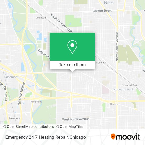 Emergency 24 7 Heating Repair map