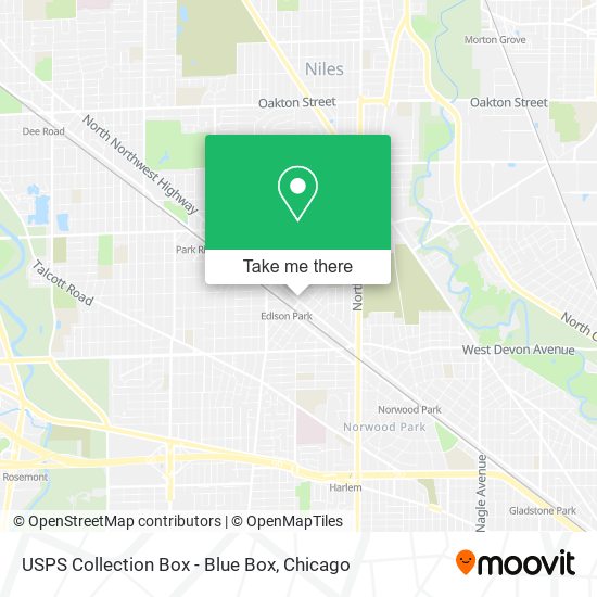 USPS Collection Box - Blue Box map