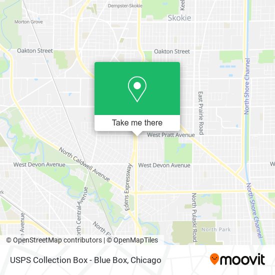 USPS Collection Box - Blue Box map