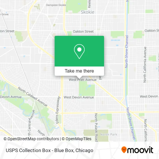 USPS Collection Box - Blue Box map