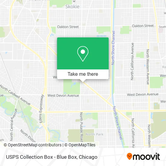 USPS Collection Box - Blue Box map