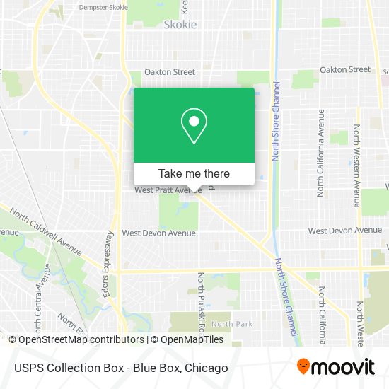 USPS Collection Box - Blue Box map