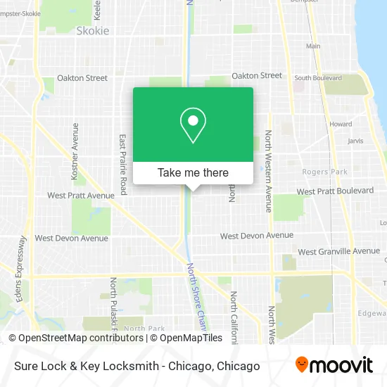 Sure Lock & Key Locksmith - Chicago map