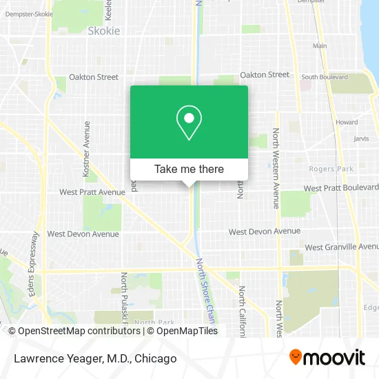 Lawrence Yeager, M.D. map