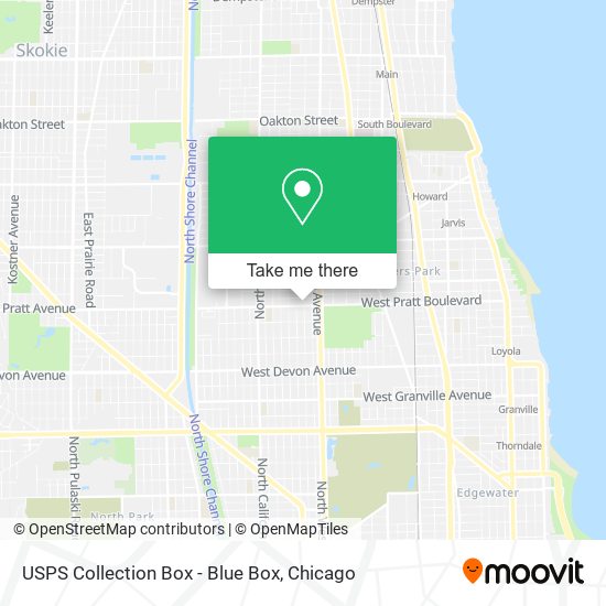 USPS Collection Box - Blue Box map